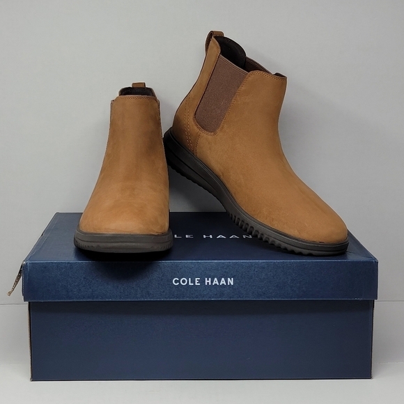 Cole Haan Grand Plus Chelsea Boots Mens Size 12 Brown Lumber/Java C38789 New main image 6